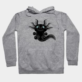 Cute Black Axolotl from the Space Hoodie